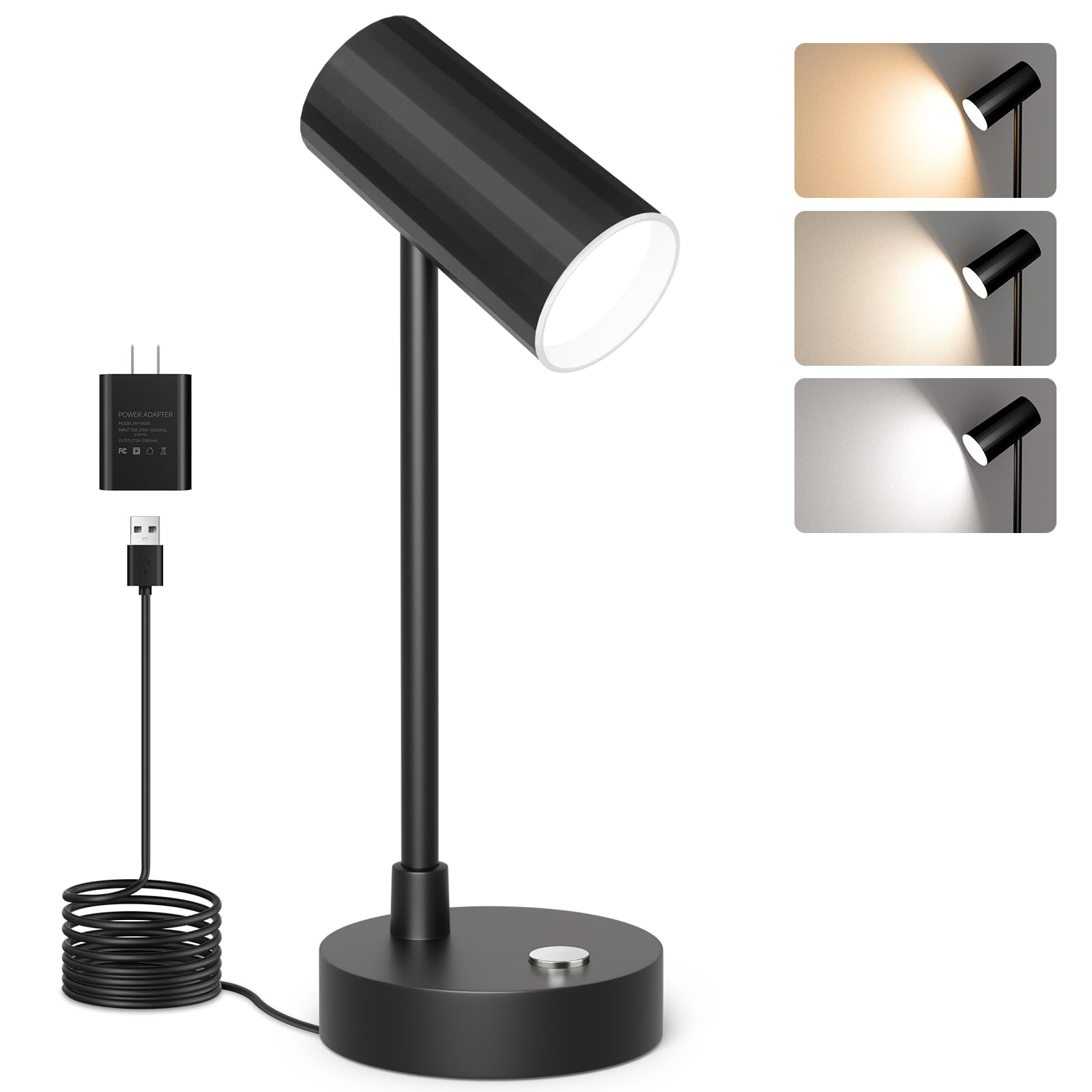 ShineTech adjustable desk lamp front view for precise task lighting