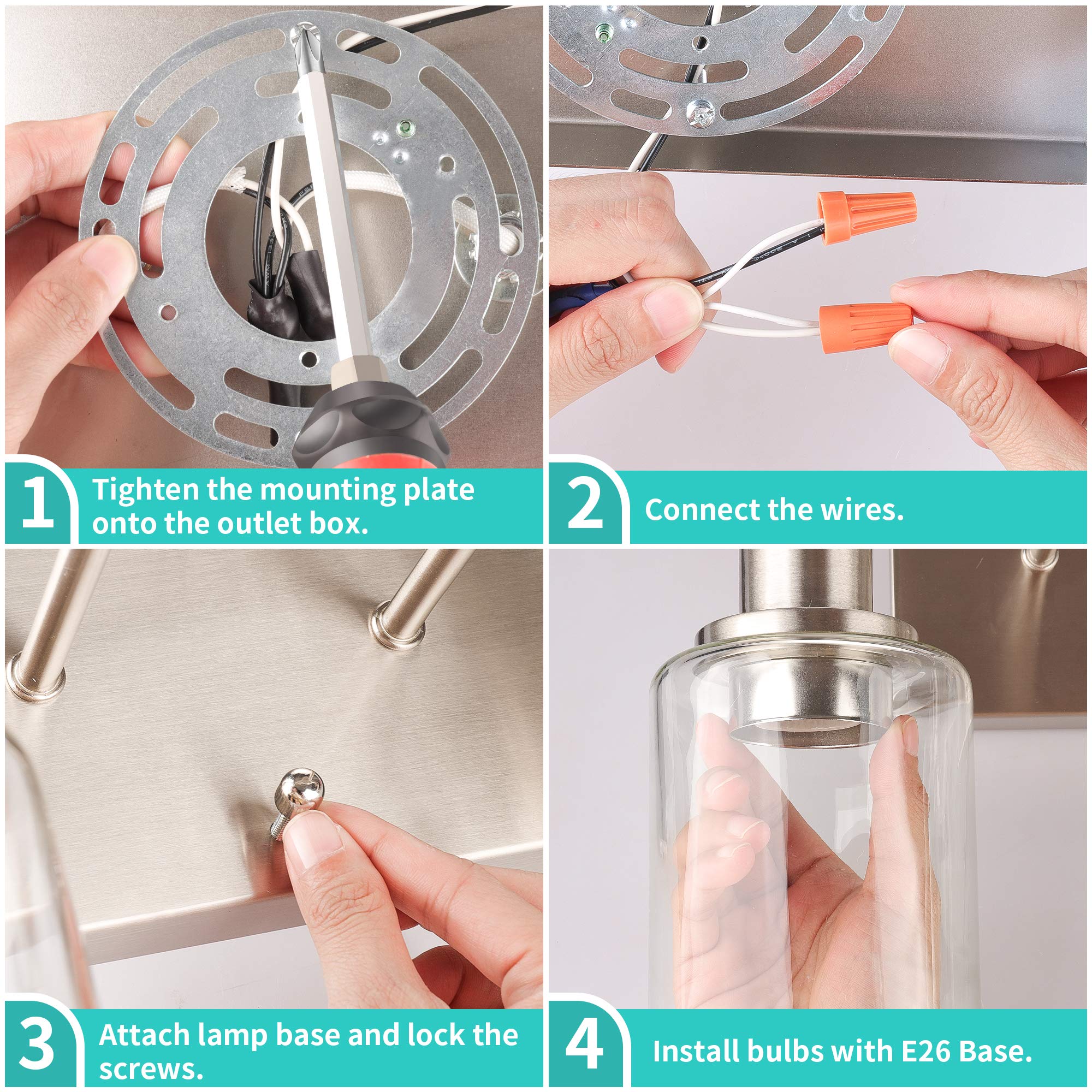ShineTech glass shade detail highlights clarity and style.