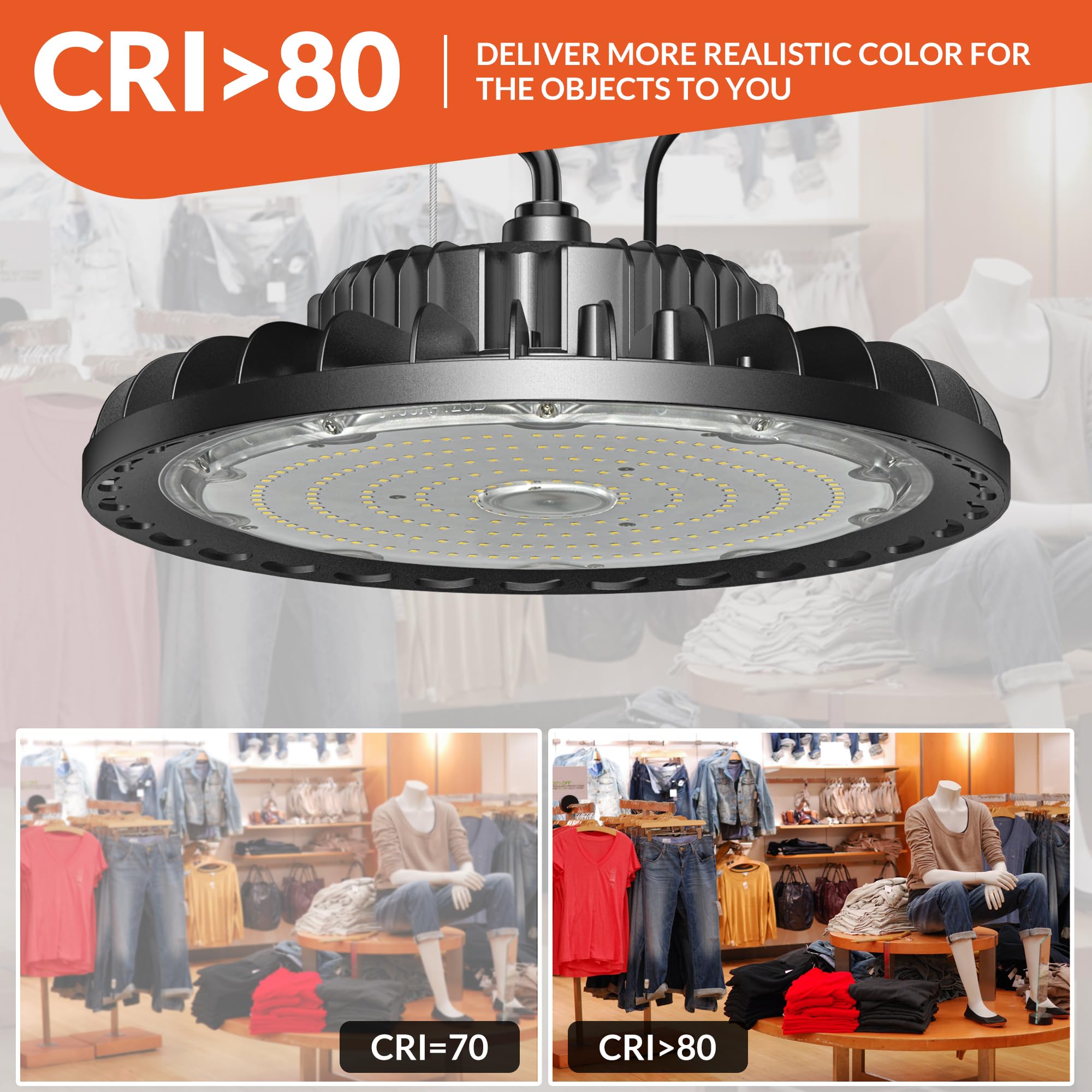 SHINEWOO high bay light plug and cord enable easy installation