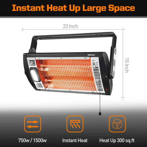 Shinic 90-degree adjustable angle directs warmth where it's needed.