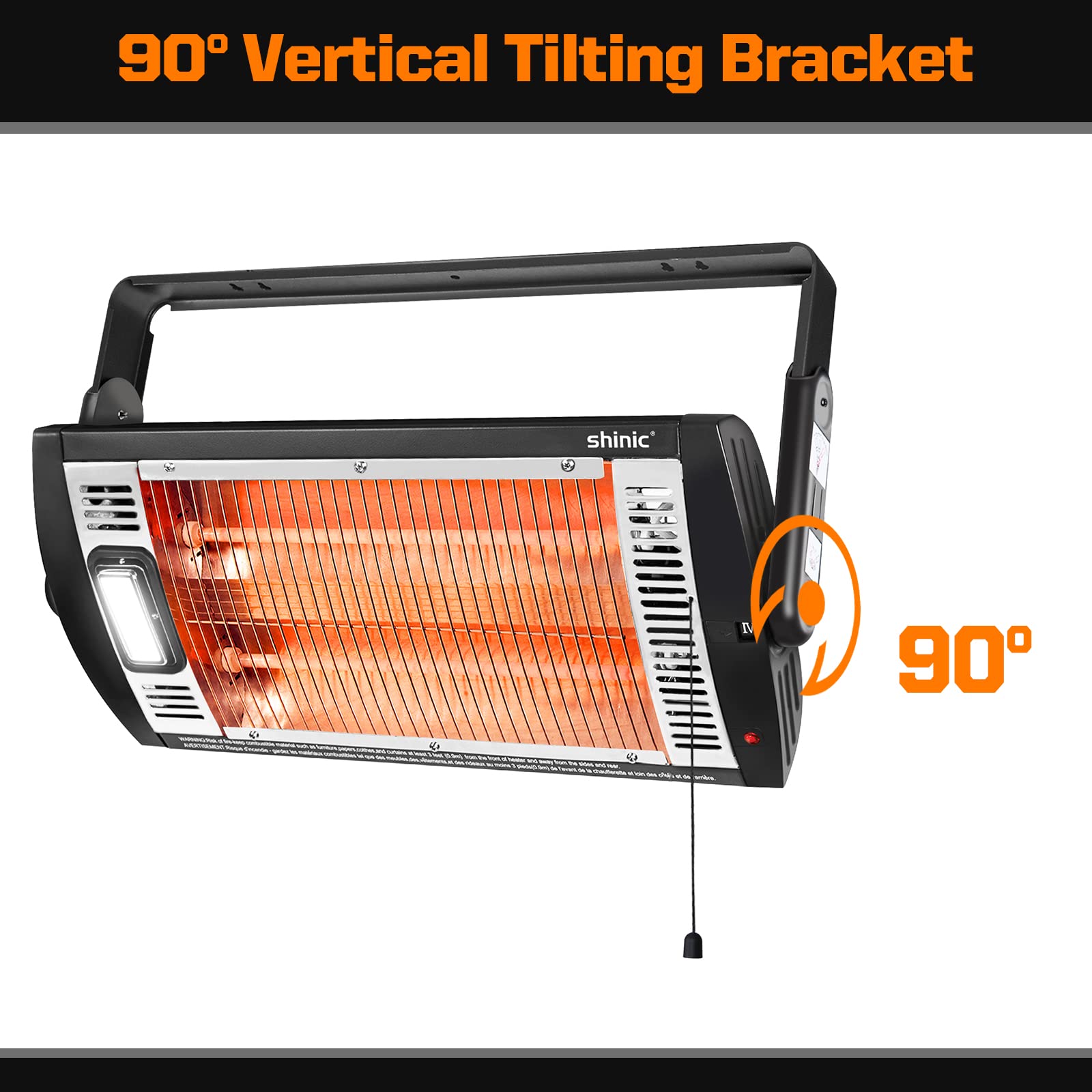 Shinic ceiling mount saves floor space in tight garages.