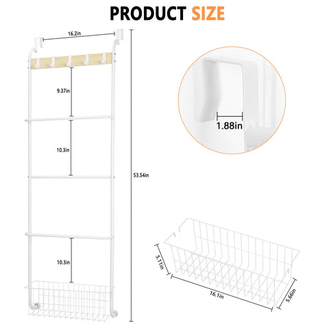 Easy to install on most doors without drilling.
