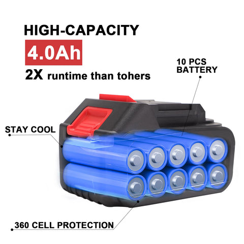 SHINTYOOL 21V battery with charger adapter for versatile recharging