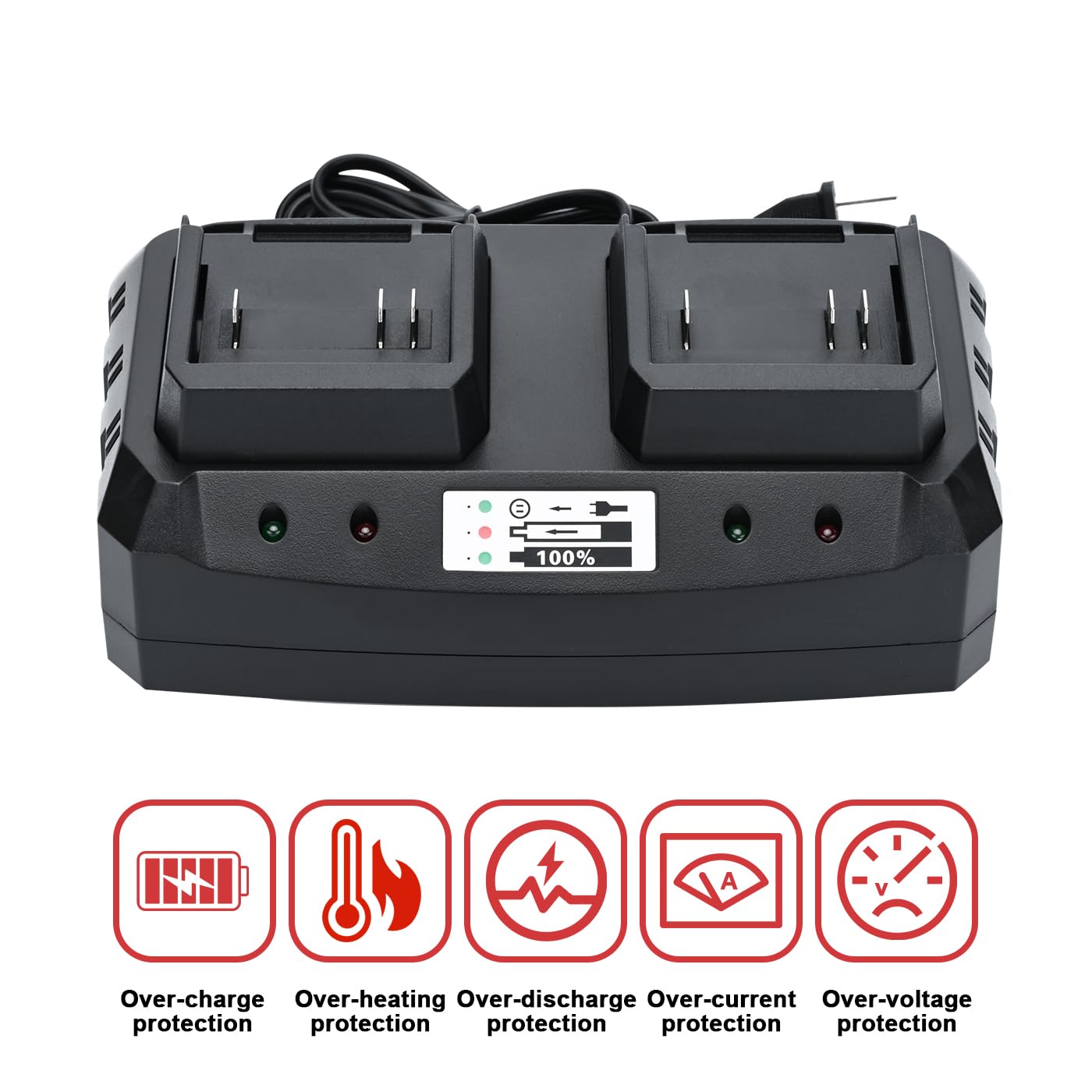 SHINTYOOL 21V charger LED indicators display charging status