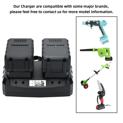 SHINTYOOL 21V charger on desk illustrating space-saving design
