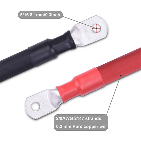 Shirbly 516-round terminal on cable close-up demonstrates easy crimped terminals for secure mounting.