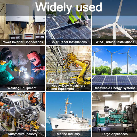 Shirbly solar and generator setups using flexible 4 gauge battery cable