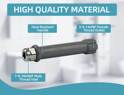 SHLLKTTRY 3/4-14 UN female outlet and inlet enable straightforward installation