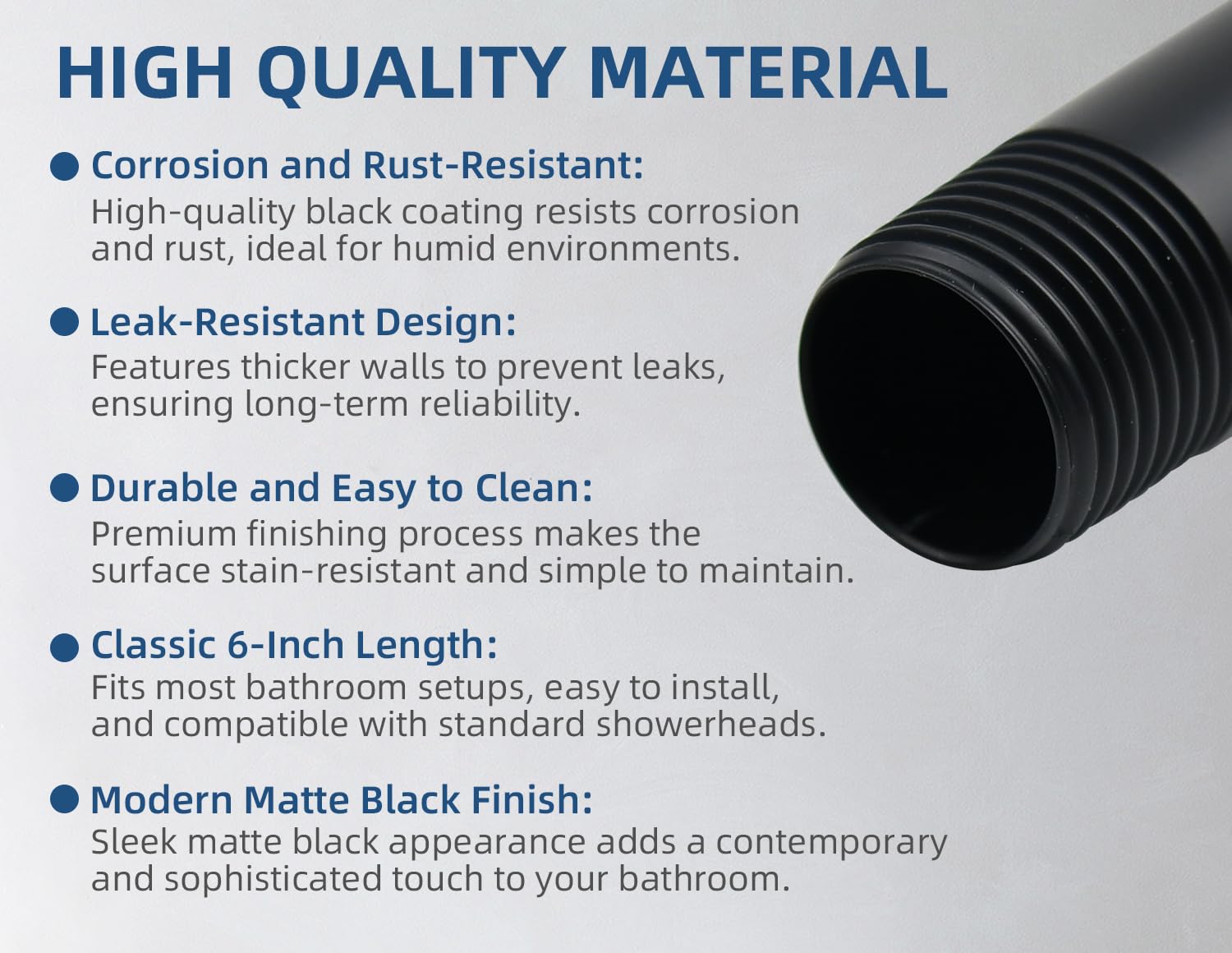 SHLLKTTRY matte black finish enhances style while easy to clean.