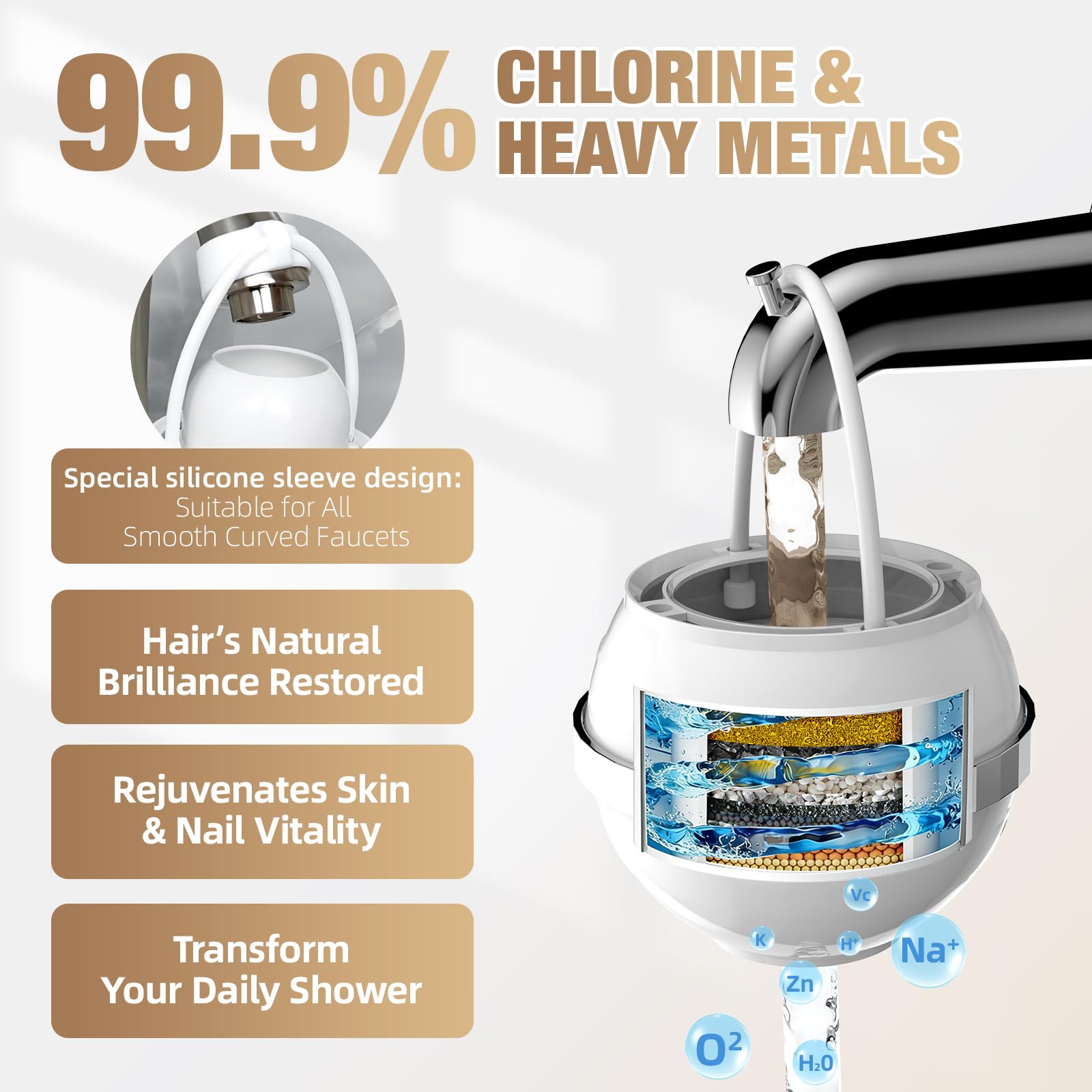 SHLLKTTRY silicone hanging ring bath filter enables secure mounting on most tub faucets.