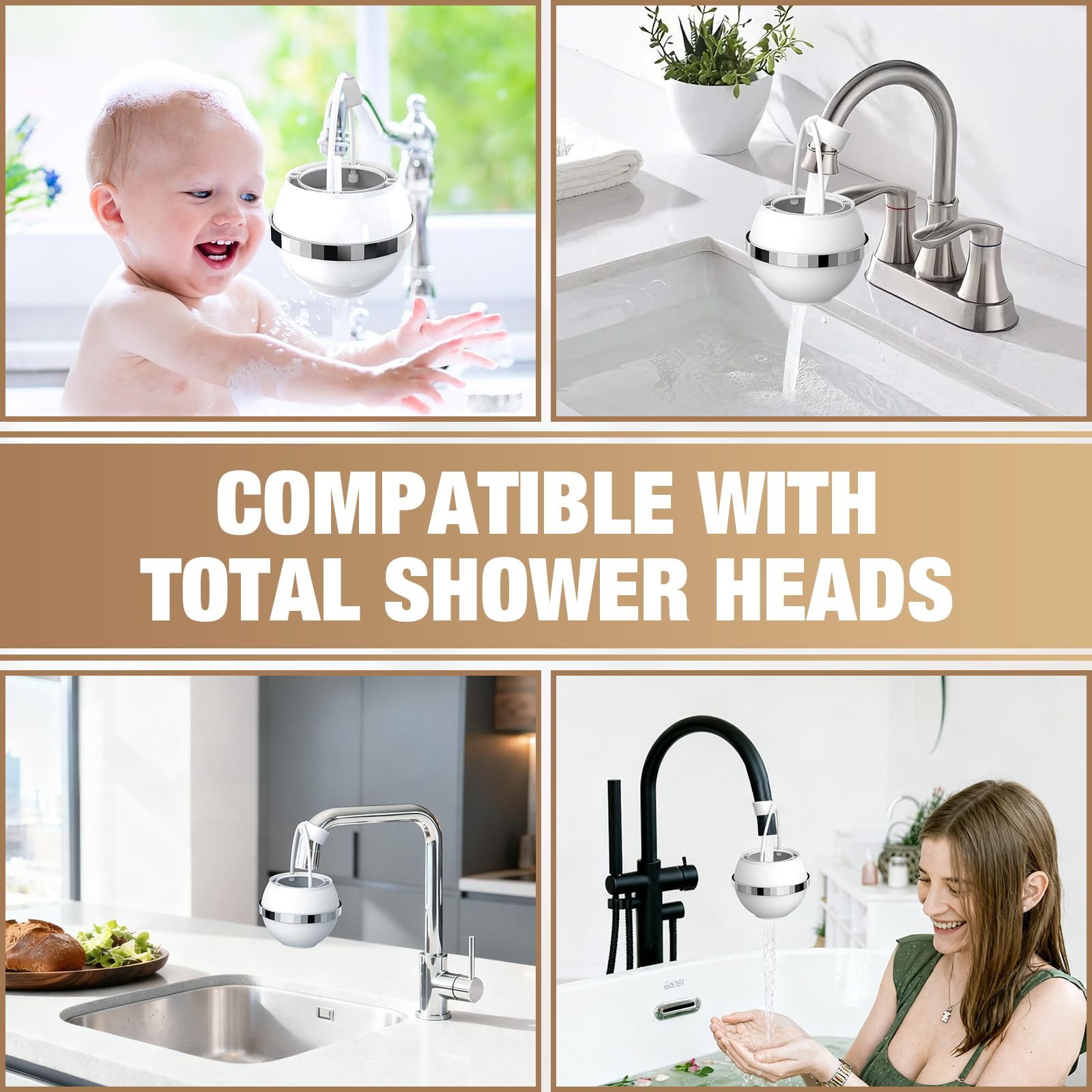 SHLLKTTRY splash guard overflow control keeps the tub area clean during baths.
