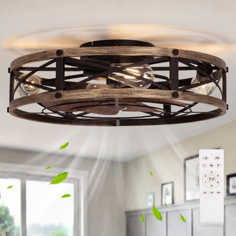 SHLUCE 22-inch farmhouse fan with remote for easy control and comfort