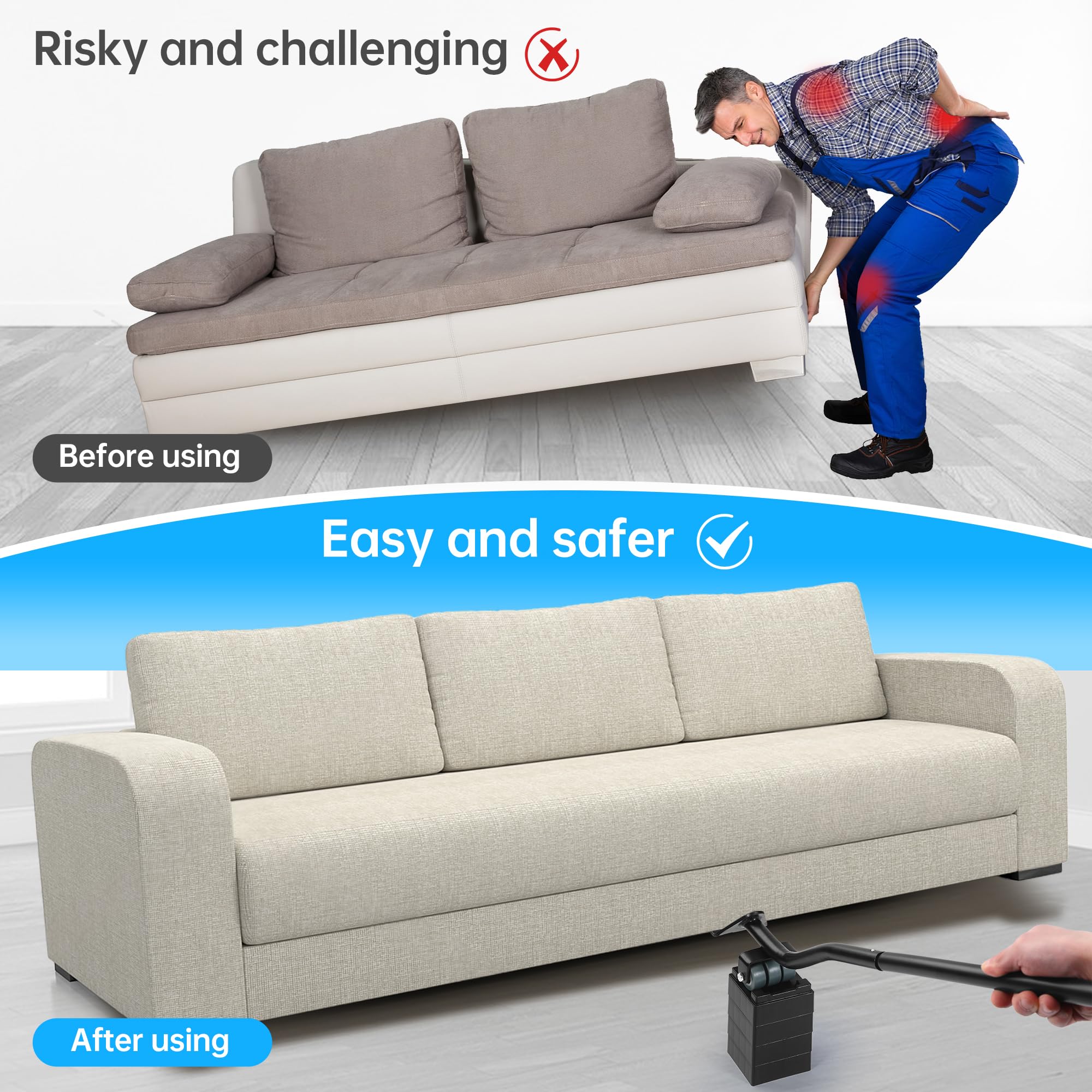 Shnbxtnd appliance lifter used on carpet for controlled lifting