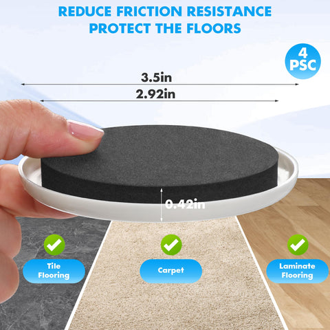 Shnbxtnd reusable moving pads 8-pack protect floors during repositioning