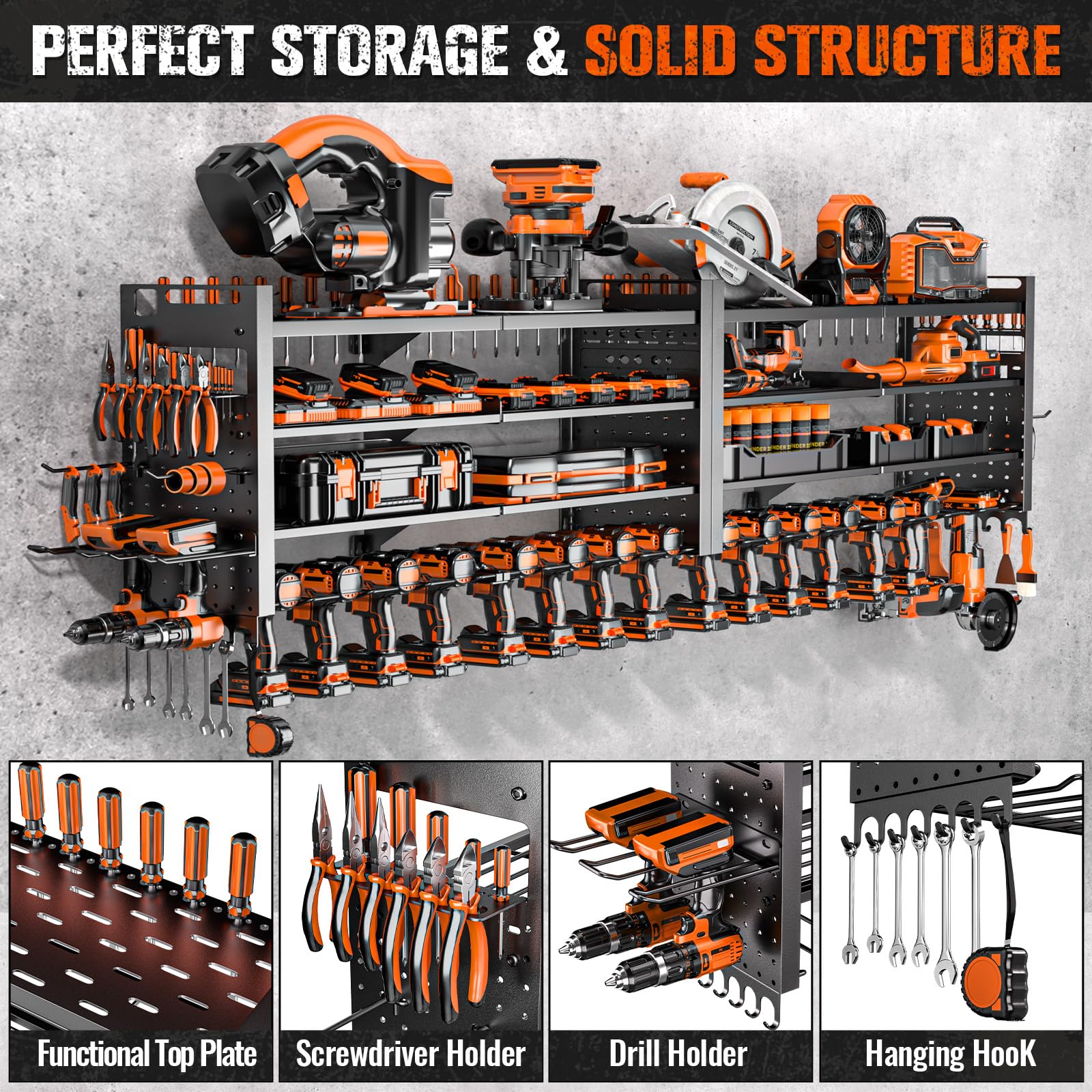 Shomextol heavy-duty steel frame emphasizes durability
