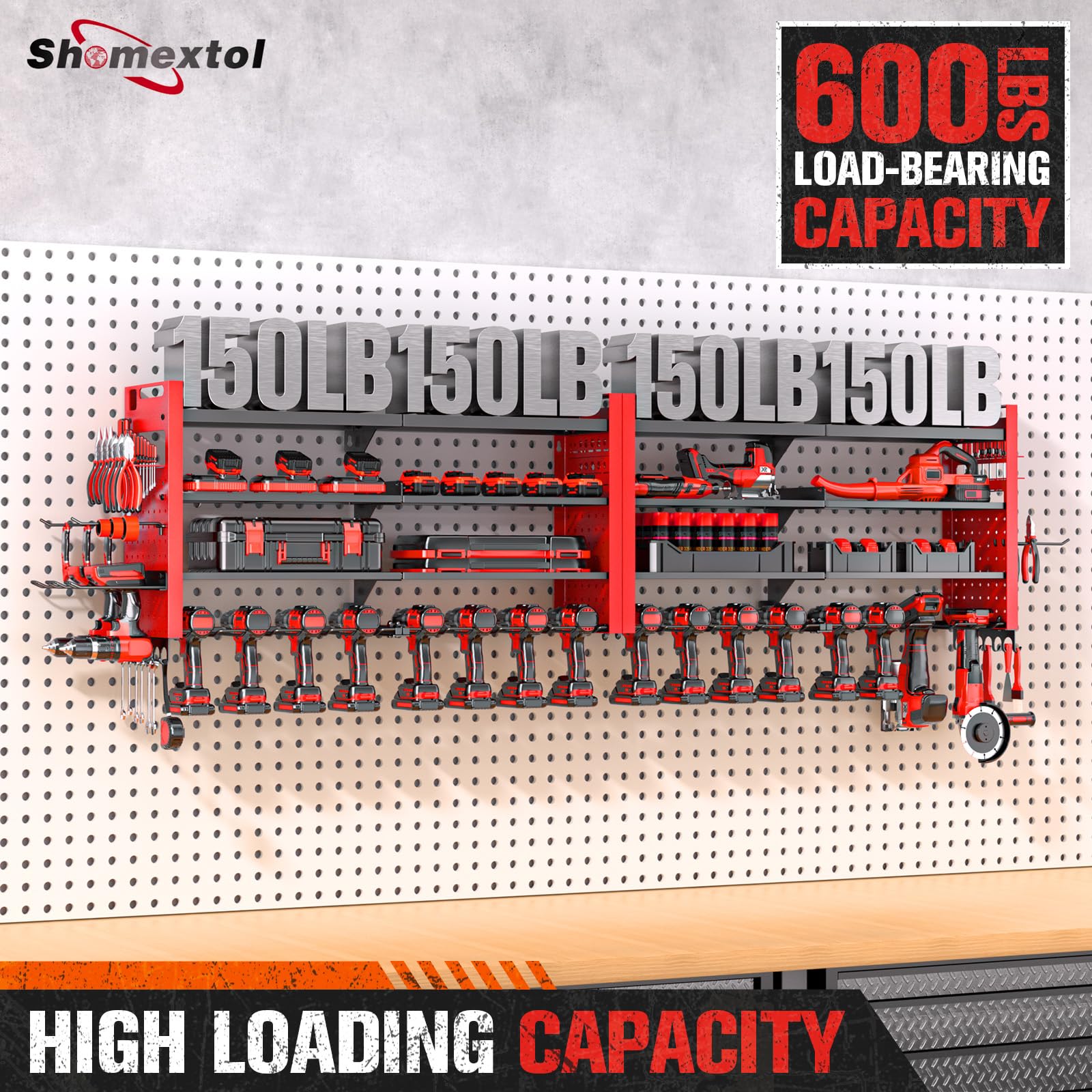 Shomextol heavy-duty steel frame rated for durability