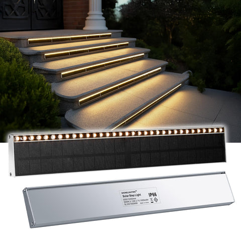 SHONELIGHTING Solar Step Light package ready for outdoor stair lighting and discreet placement.
