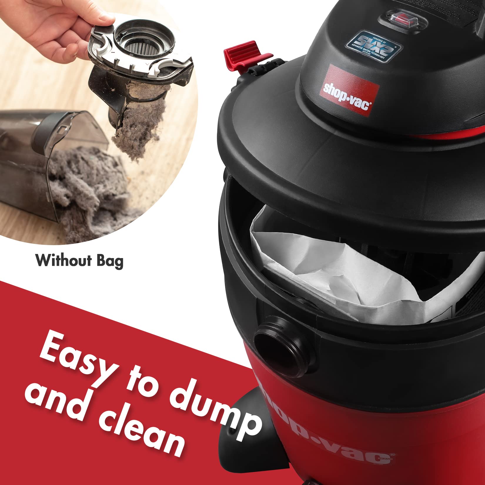 Shop-Vac 90662 ideal for drywall and cement dust cleanup.