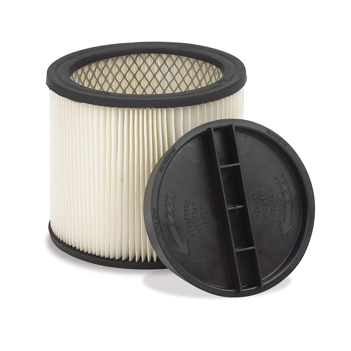 Shop-Vac cartridge filter for 8-inch diameter, dry and wet cleanup ready to install