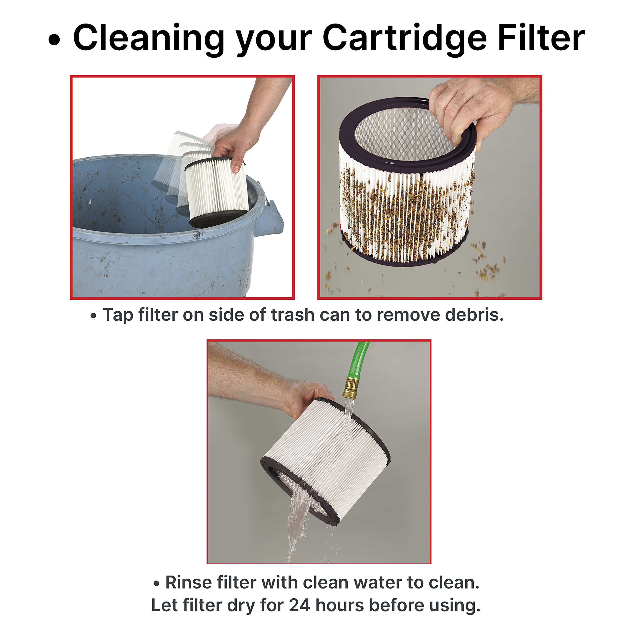 Genuine Shop-Vac cartridge filter part for reliable replacement