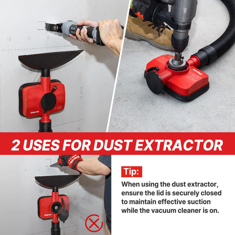 Shop-Vac dust collection attachment for drilling captures dust with brush ring