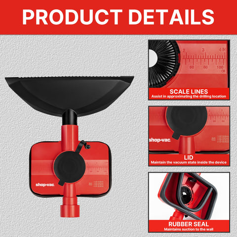 Shop-Vac dust collection attachment lid and seal ensure a tight fit