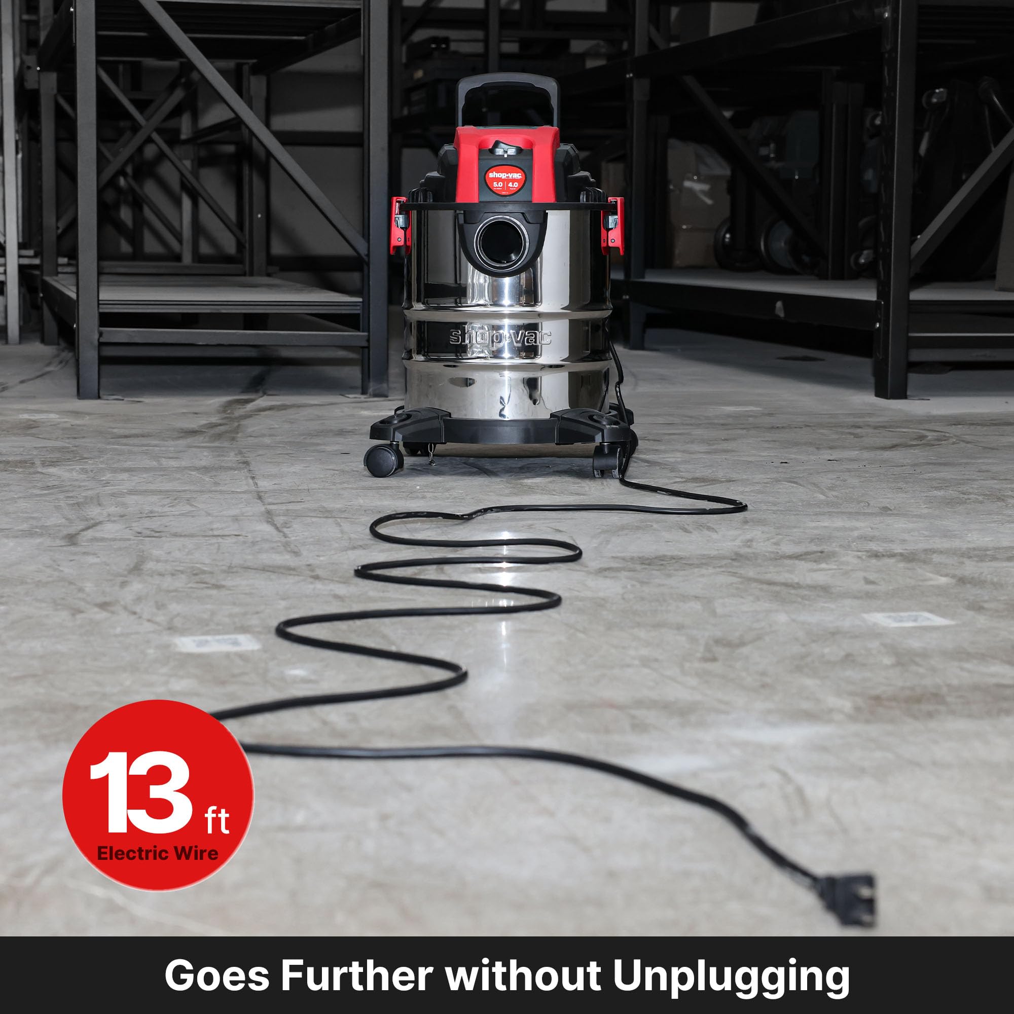 Shop-Vac included filters and bags for maintenance.