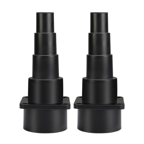 Shop-Vac universal tool adapter showing hose compatibility across tool sizes