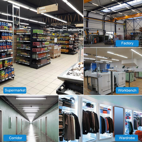 ShopLED 270-degree beam angle covers wide areas with fewer shadows.