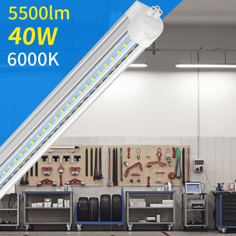 ShopLED 5500lm output for bright, efficient workspace lighting.