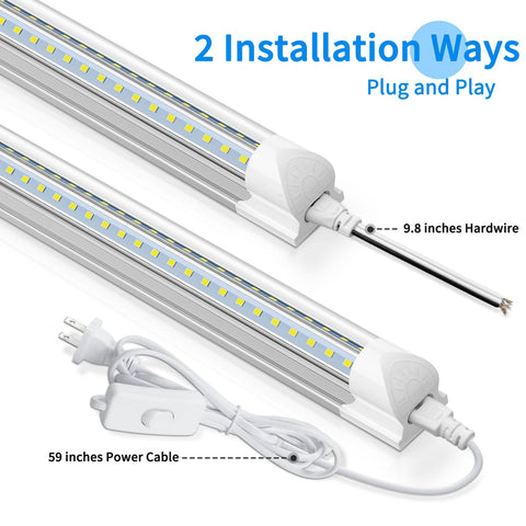 ShopLED 5500 lumens deliver bright, even coverage for benches and racks.