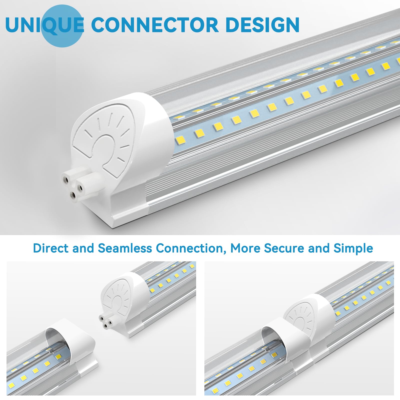 ShopLED aluminum shell highlights heat dissipation for longer life.