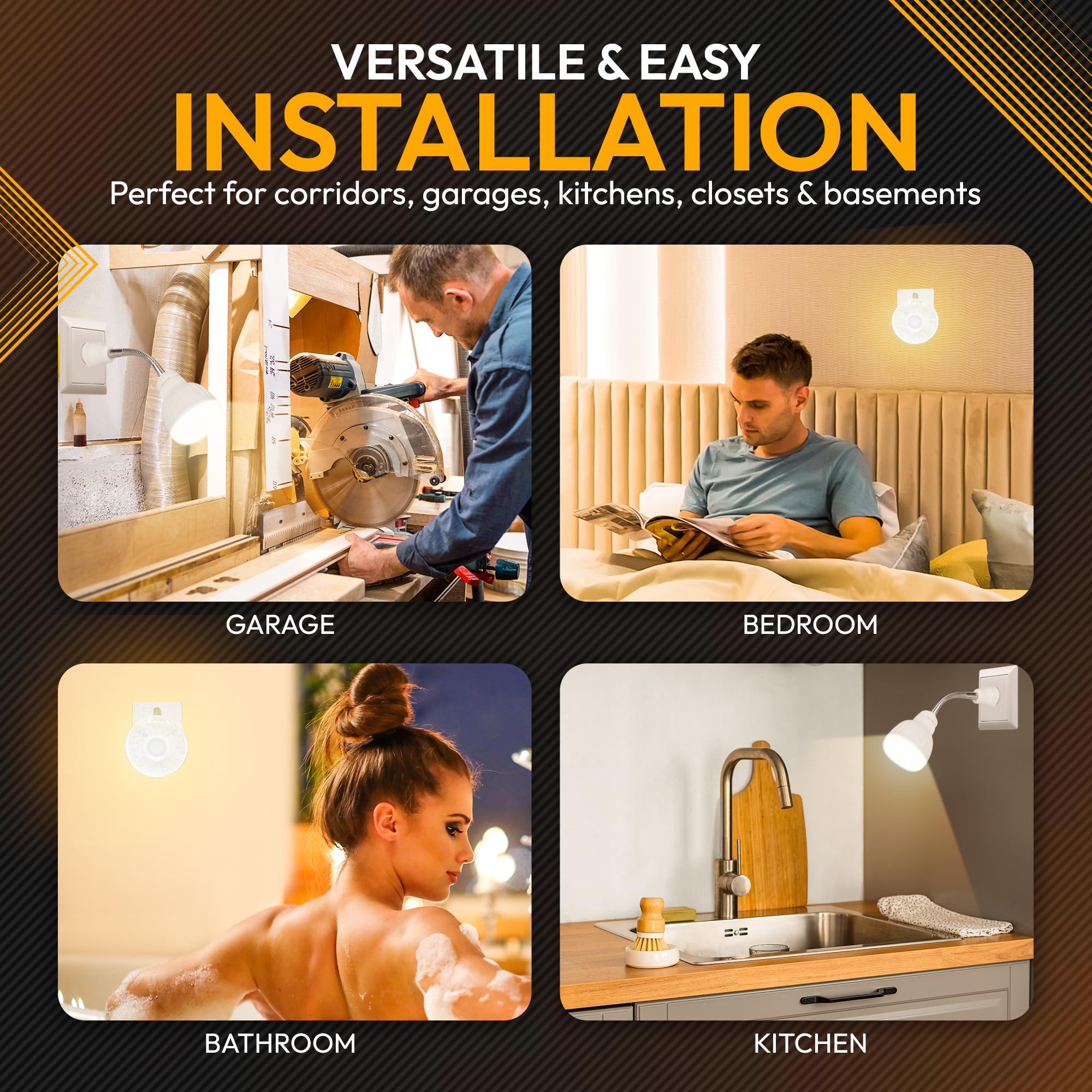 ShopN5 bedside night light provides safe, low-glow visibility at night.