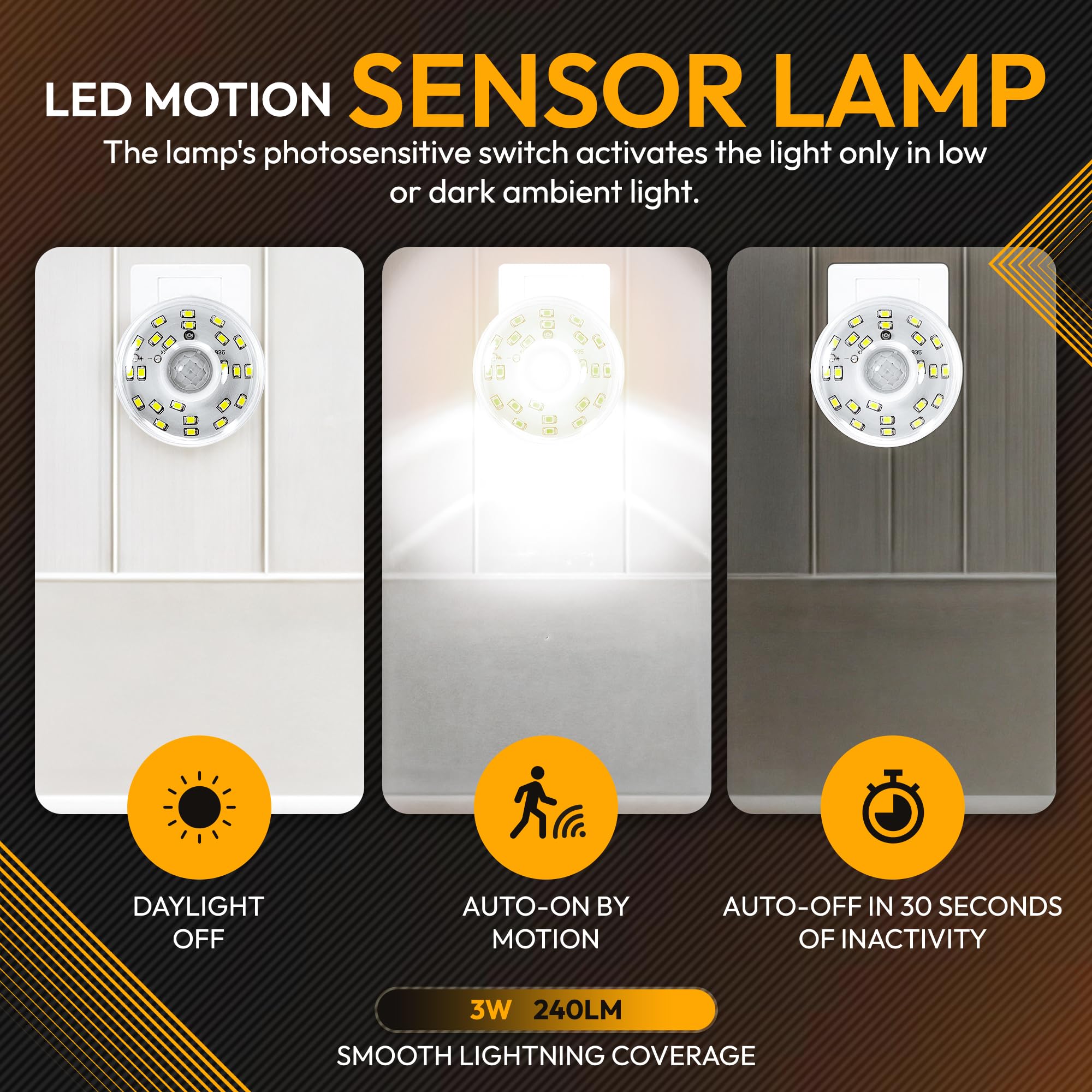 ShopN5 dusk-to-dawn sensor light stays off until motion is detected.