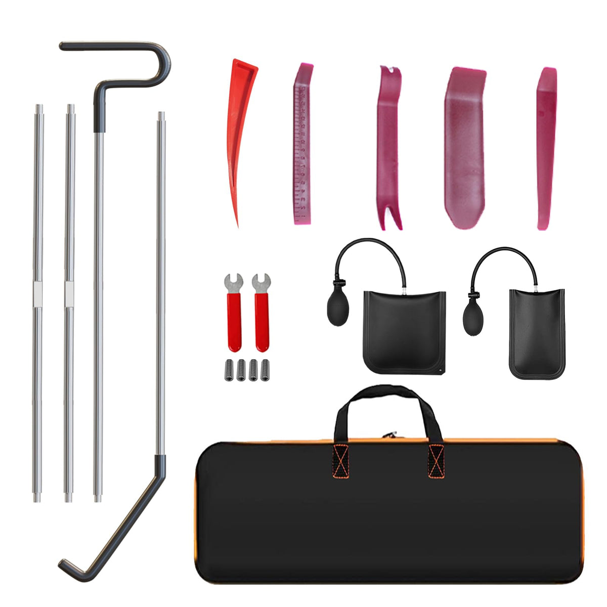 SHOUNAJIA 18pc stainless steel hand tool set shown for durable home repairs.