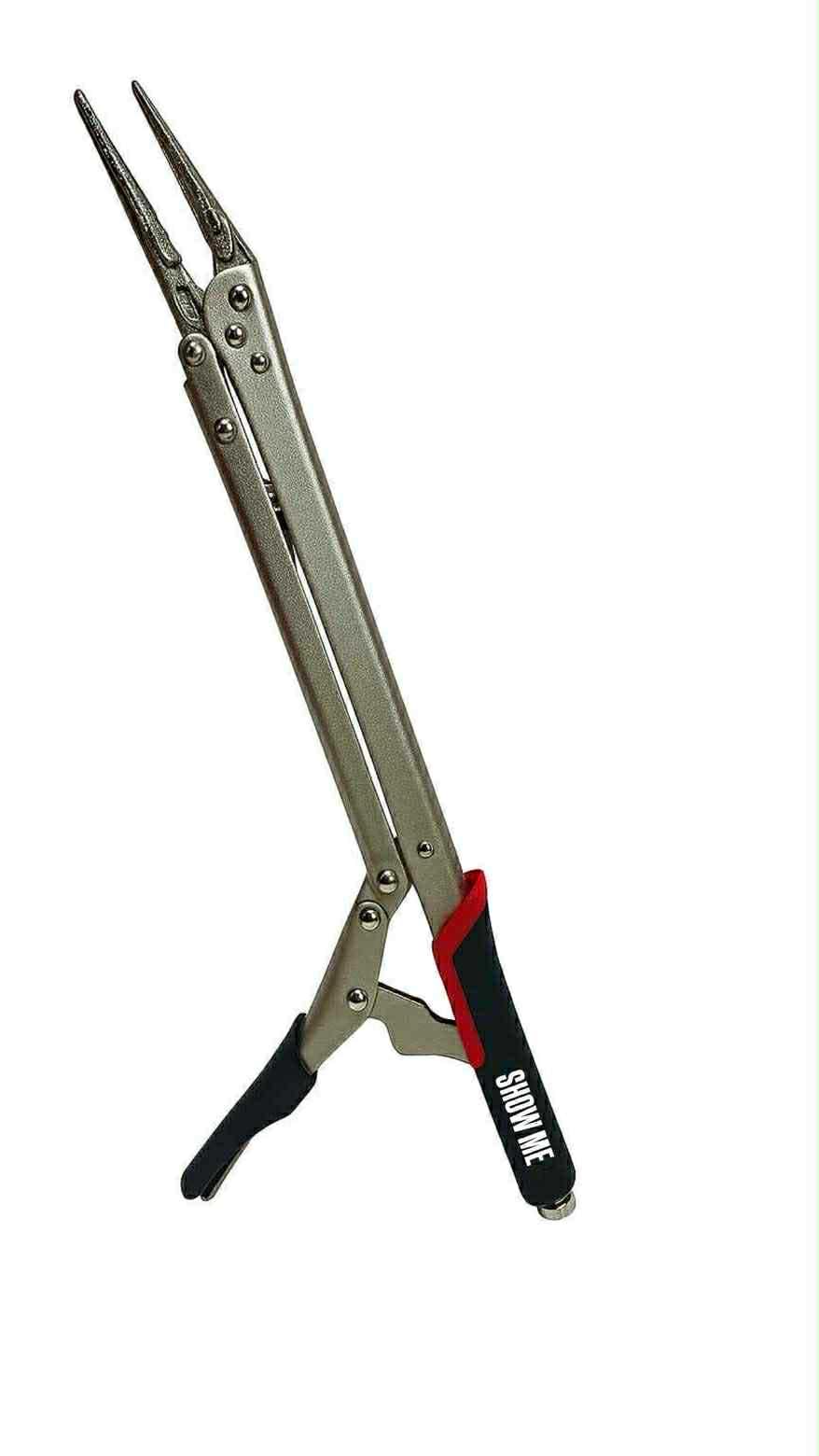 SHOW ME TOOLS 15-inch extended-reach locking pliers for tight spaces and stubborn bolts.