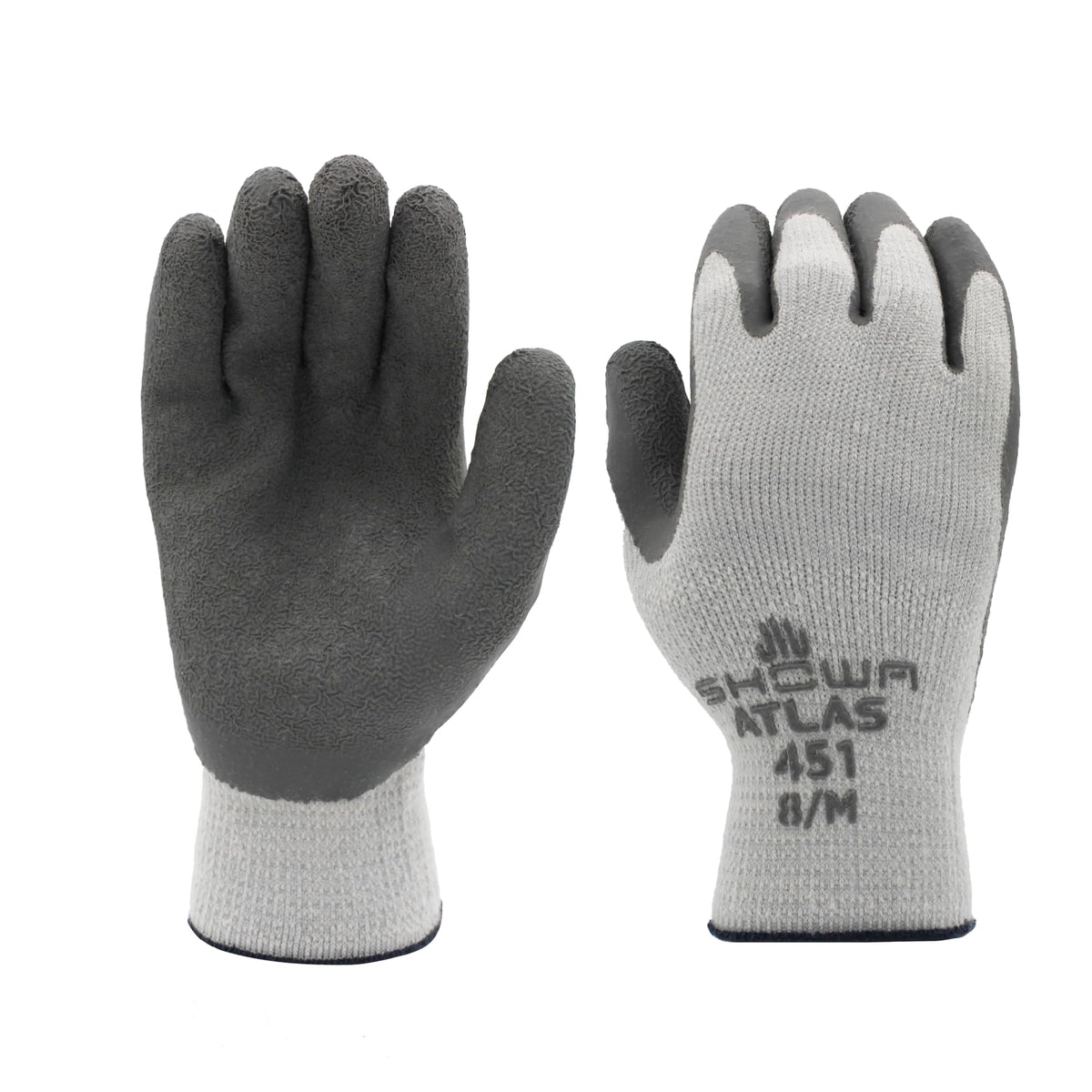 SHOWA Atlas 451 natural rubber palm glove for durable grip in wet and dry work