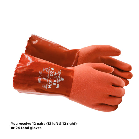 Interior cotton liner of SHOWA Atlas 620 for comfort and moisture management