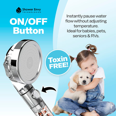Showerenvy versatile setup for bathroom or RV showers.