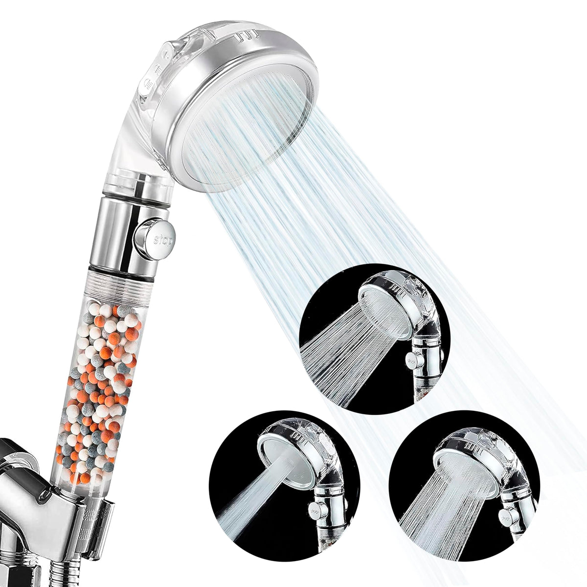 Showerenvy high-pressure filtered shower head for a refreshing spa-like shower.