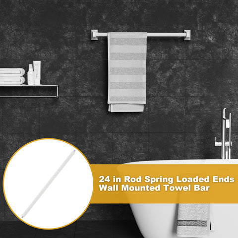 Showingo towel bar ideal for bathroom, kitchen, and laundry organization.
