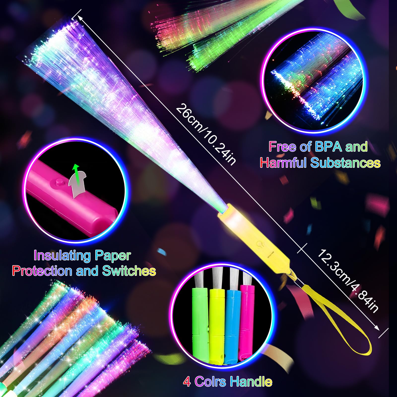 SHQDD battery-powered wands offer long glow time