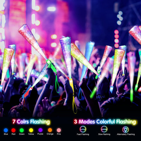 SHQDD fiber optic wand displays multicolor light for dazzling visuals
