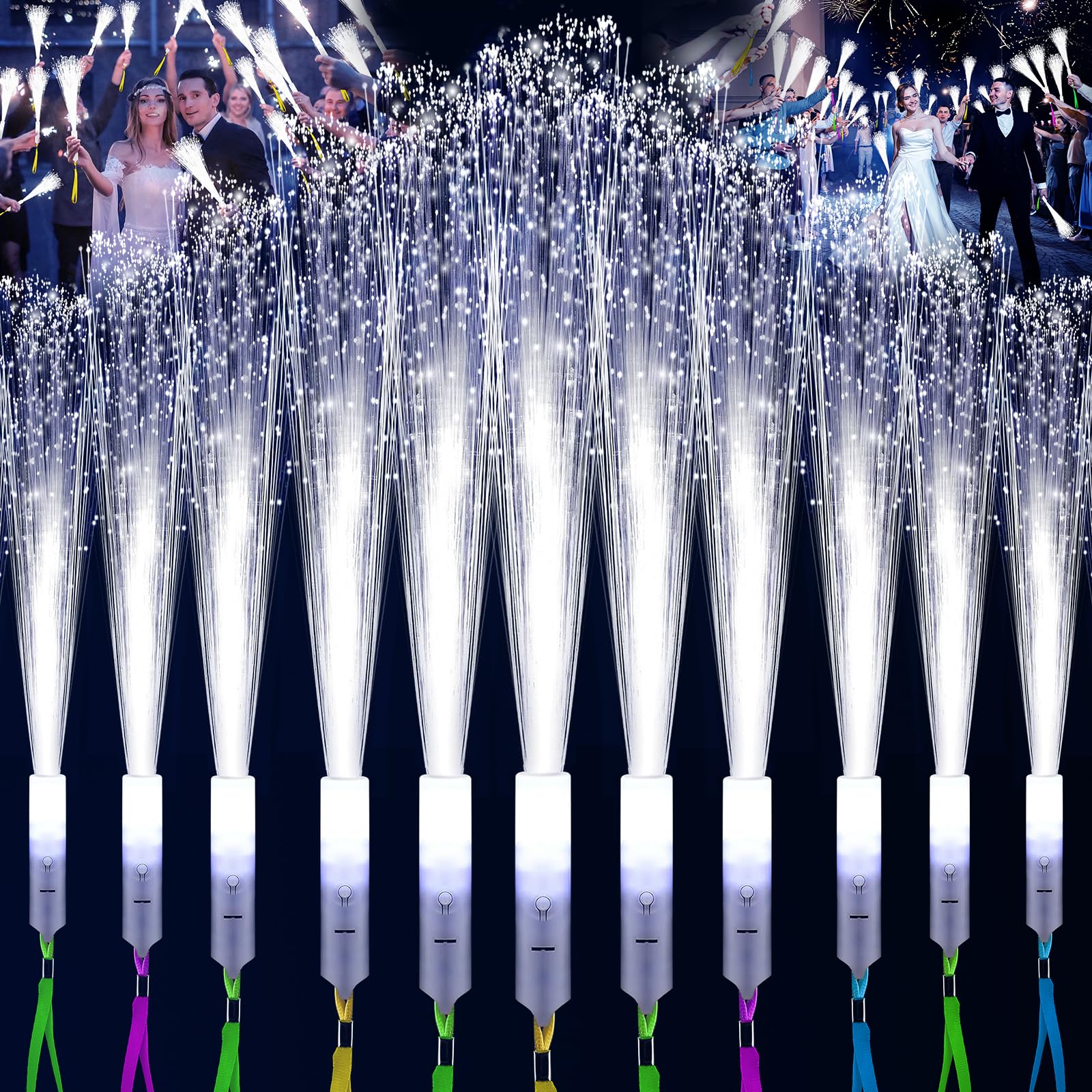 SHQDD fiber optic wand in fast flash brightens celebrations and dances.