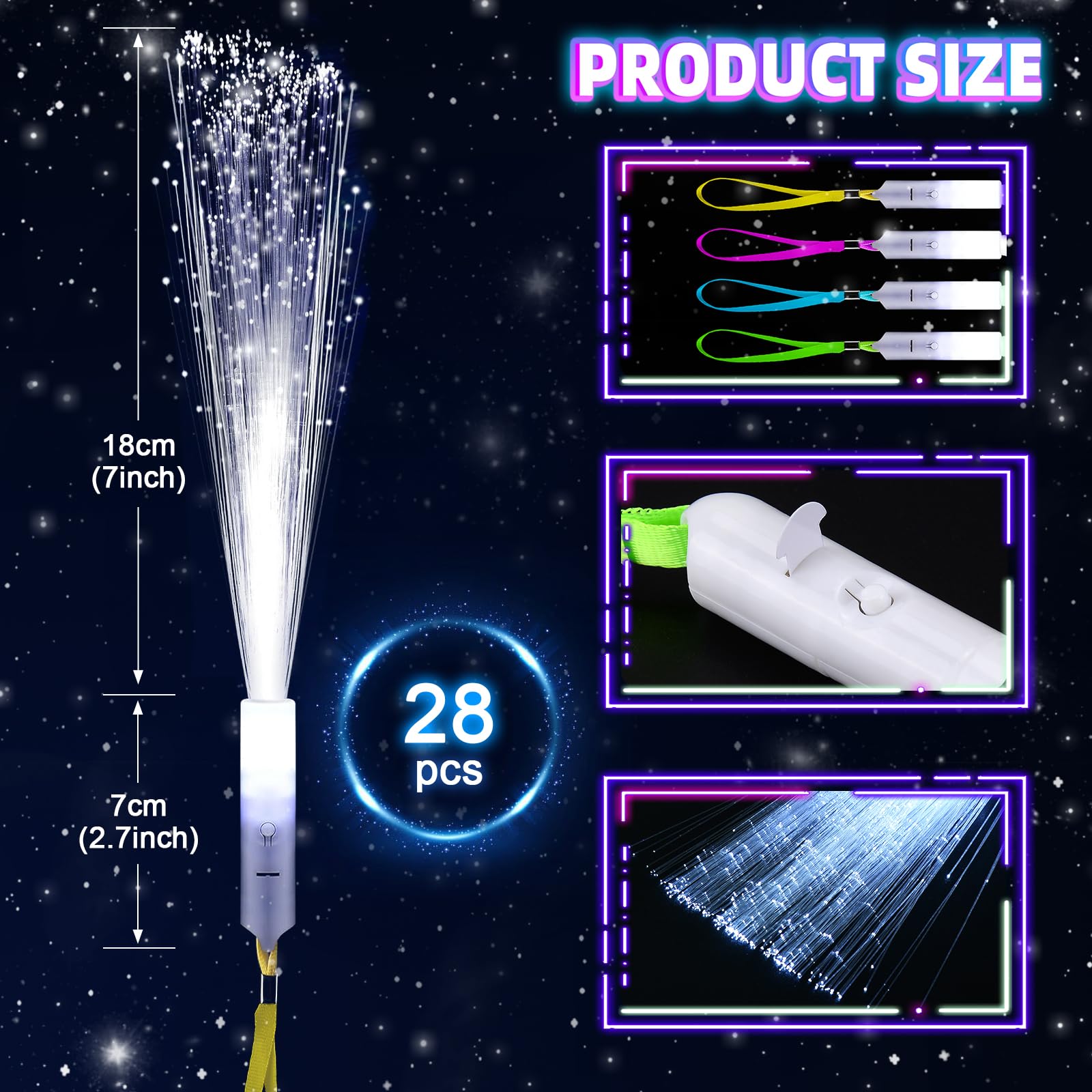 SHQDD glow wand offers long-lasting power for all-night events.