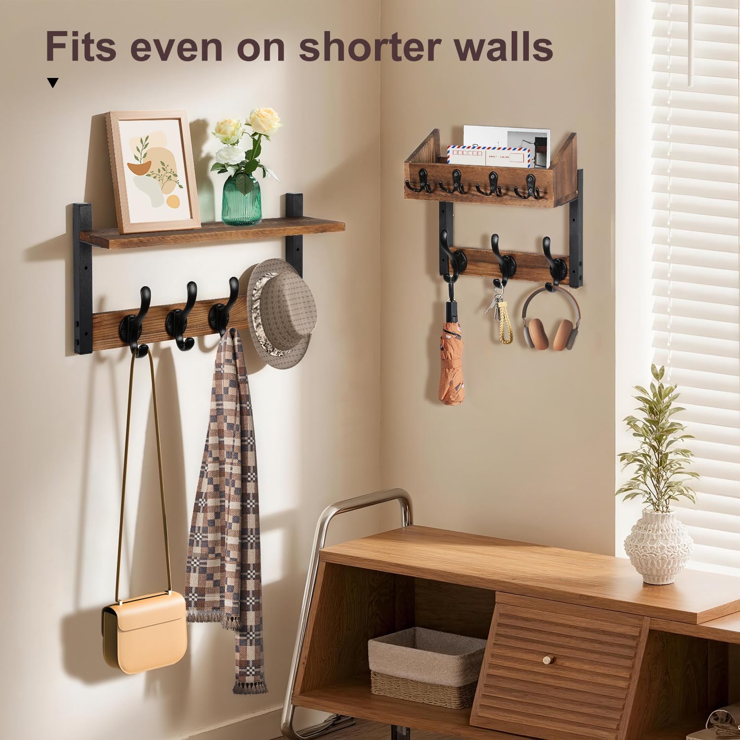 SHTALHST 11-hooks coat rack offers versatile storage for outfits
