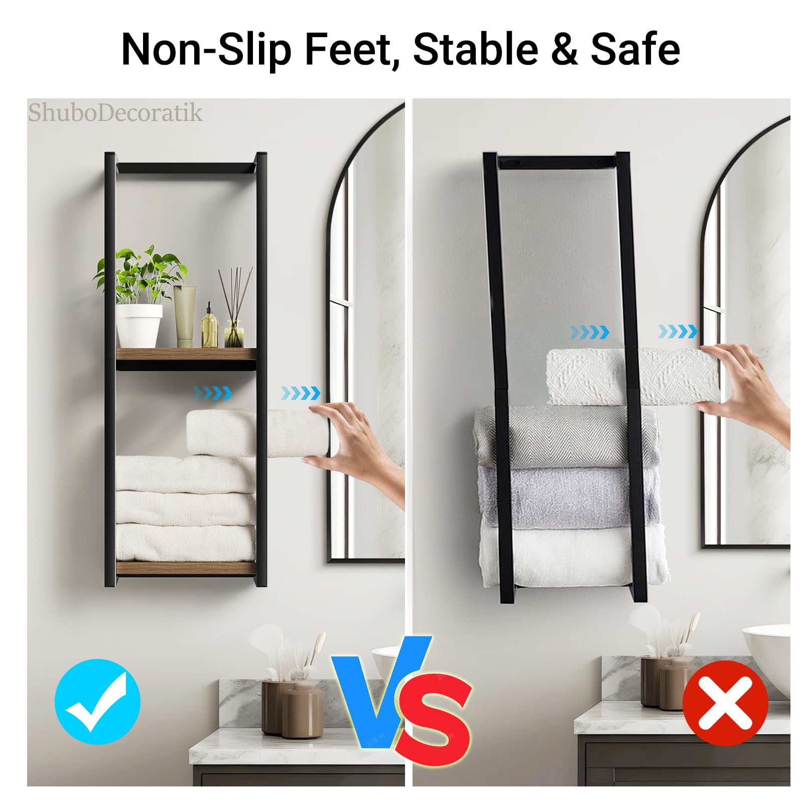 ShuboDecoratik durable rack resists daily moisture for long-lasting use