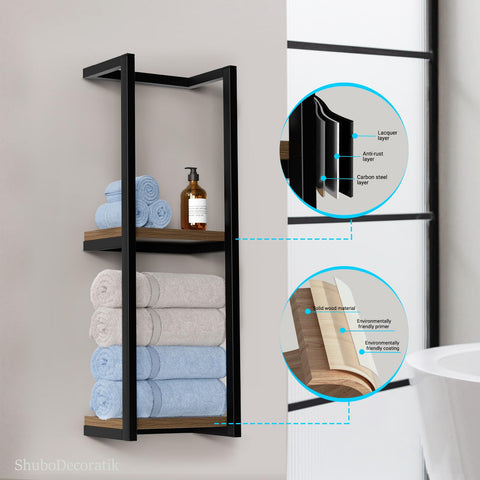 ShuboDecoratik organized compartments keep towels sorted and easy to grab