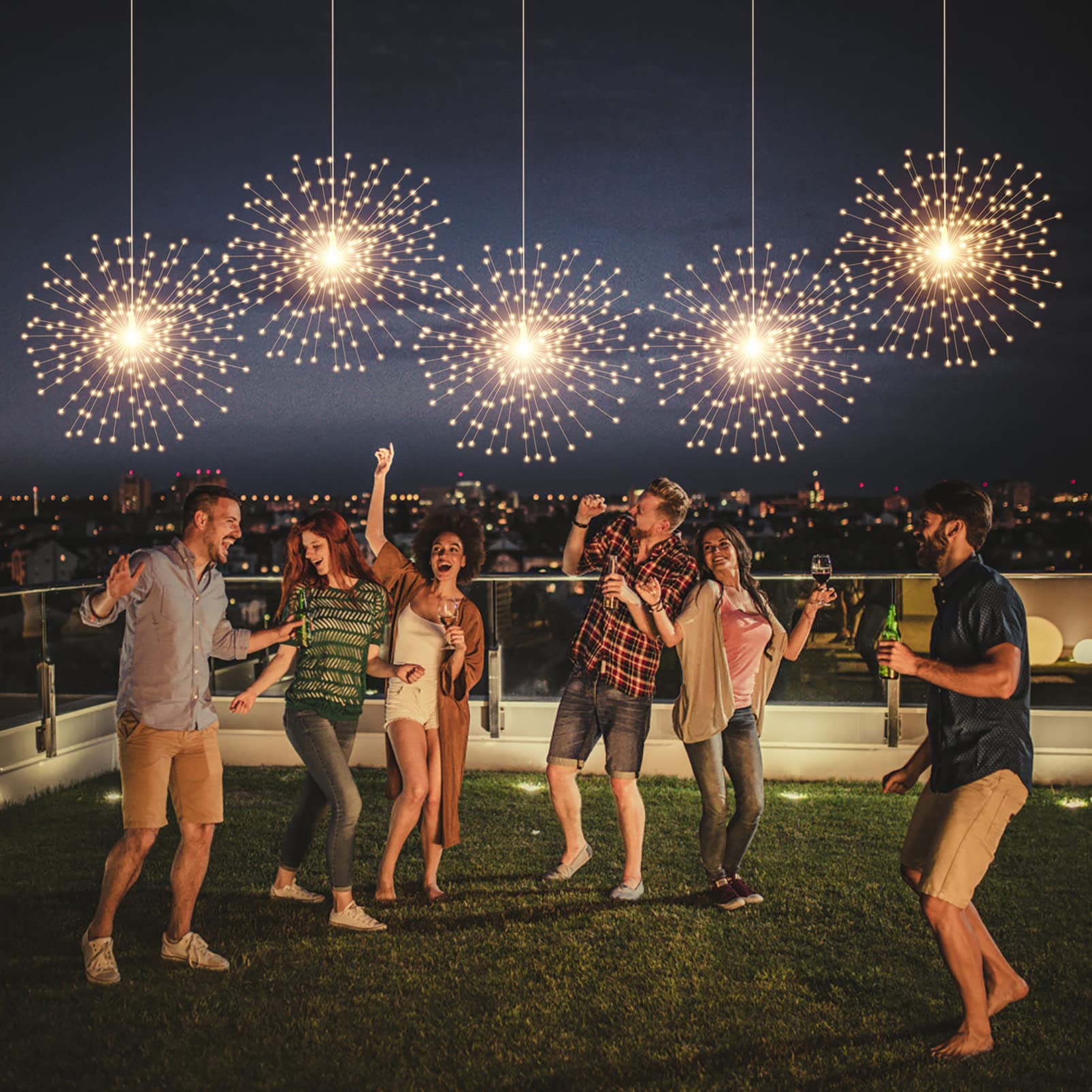 SHUKAN firework lights remote control for easy mood settings
