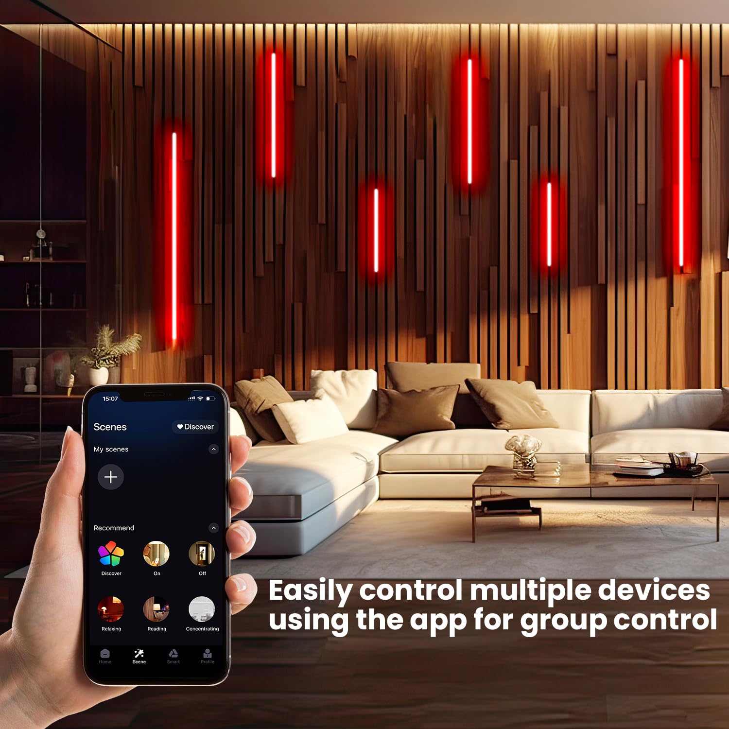 SHUNLEE lighting works with Alexa and Google Assistant for hands-free control.
